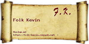 Folk Kevin névjegykártya